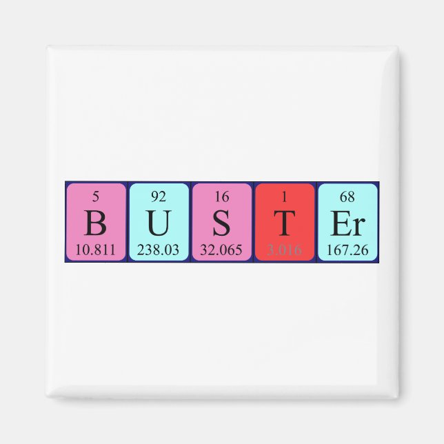 Buster Periodisk magnet bord namn (Framsidan)