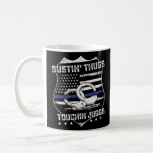 Busting Thugs Touching Juggs Police Humor Gag Kaffemugg
