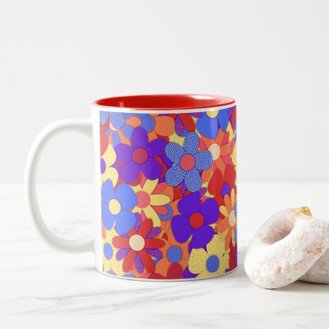 Bustling Bouquet Two-Tone Coffee Mugg (Med munk)