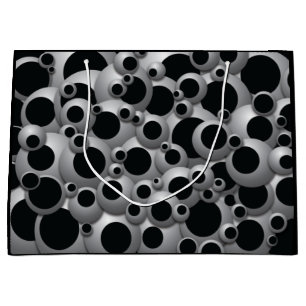 Bustling Bubbles Black Large Gift Bag
