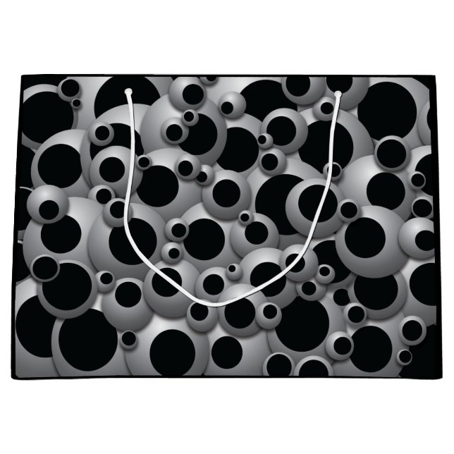 Bustling Bubbles Black Large Gift Bag (Framsidan)