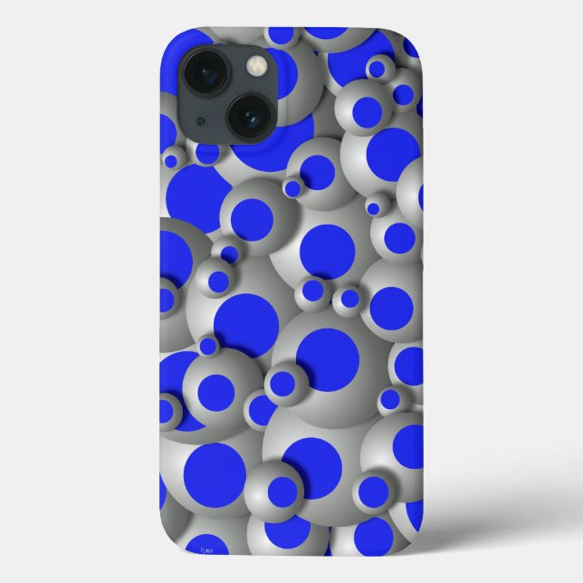 Bustling Bubbles Royal Blue Fodral-Mate iphone cas (Baksida)
