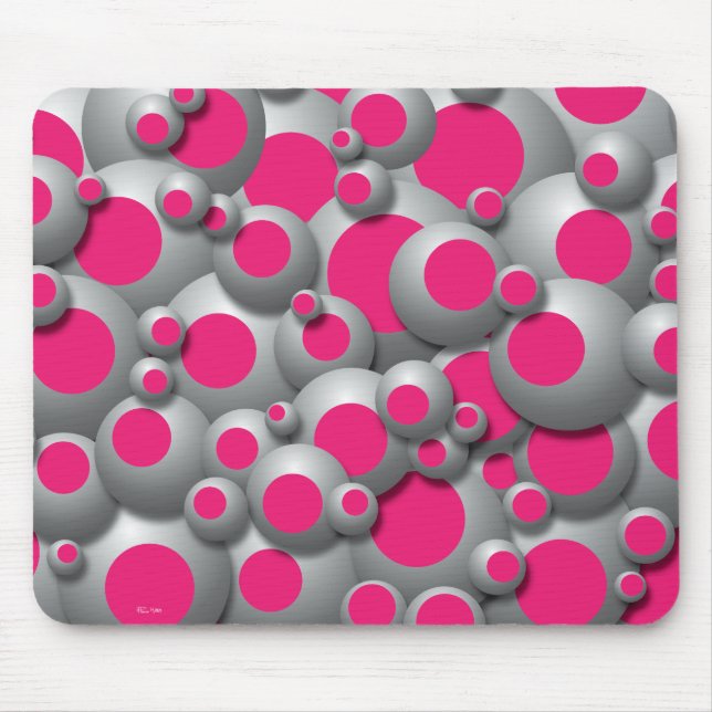 Bustling Bubbles Shock rosa Mouse Pad Musmatta (Framsidan)