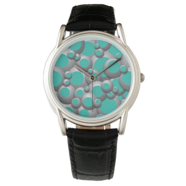 Bustling Bubbles Teal Watch Armbandsur (Framsida)