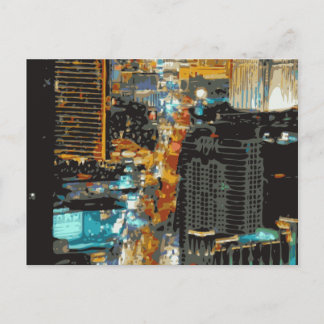 Bustling Ljus i Las Vegas-remsan Vykort