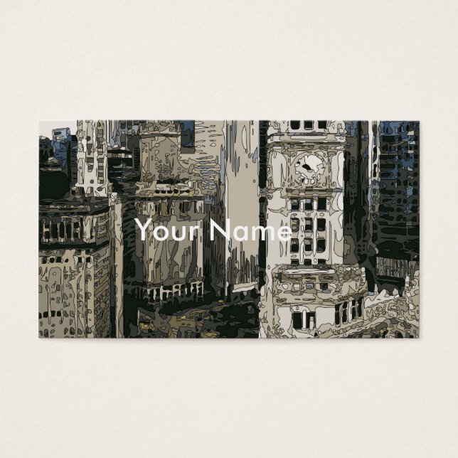 Bustling Streets of New York City Visitkort (Framsidan)