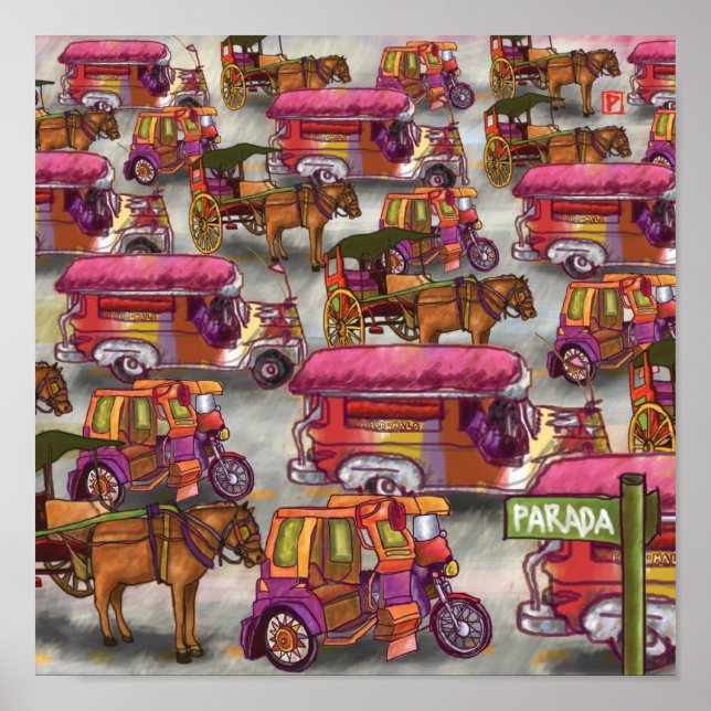 Busy Asian Street Poster (Framsidan)