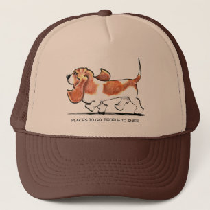 Busy Basset Hound Truckerkeps