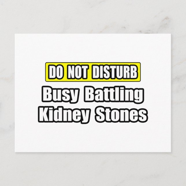 Busy Battling Kidney Stones Vykort (Framsida)