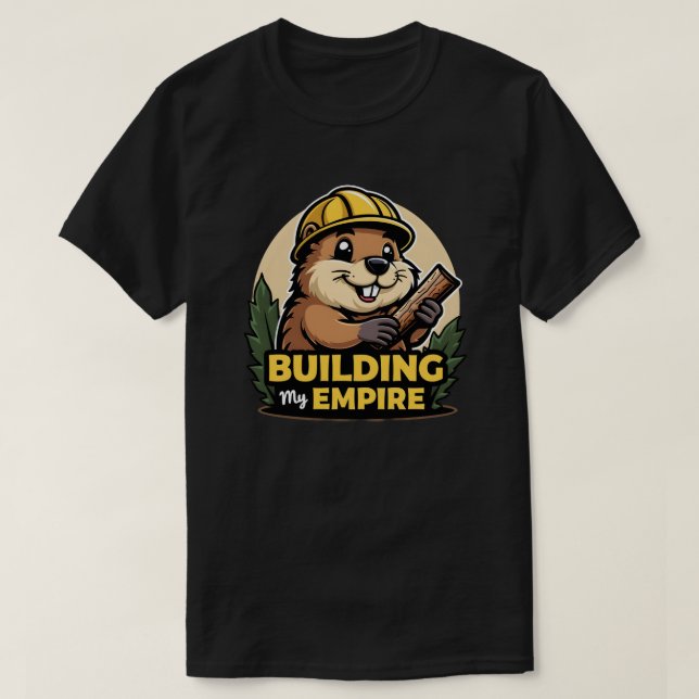 Busy Beaver - Bygger mitt dammimperium T Shirt (Design framsida)