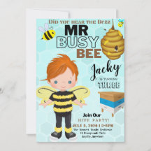 Busy Bee 3 - annat födelsedagsinbjudningskort