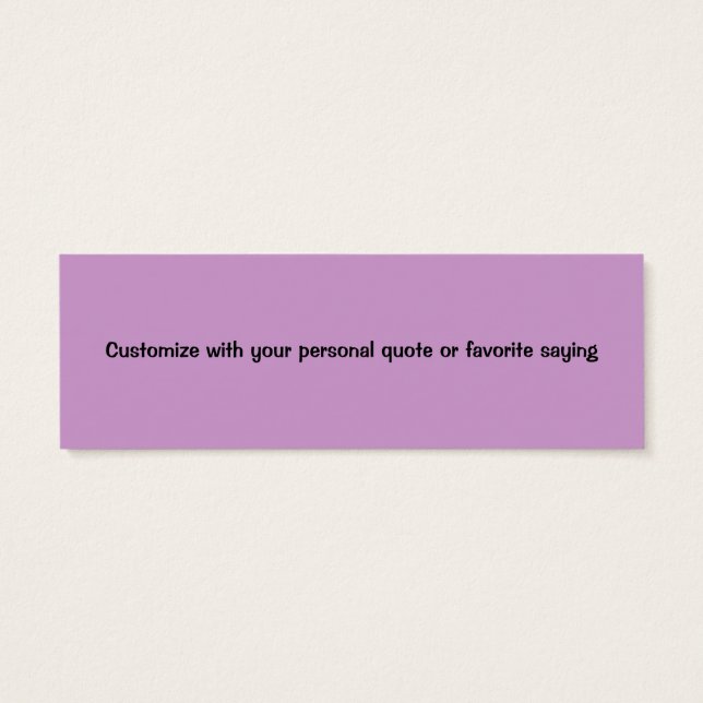 Busy Bee Bok Marker Litet Visitkort (Baksidan)