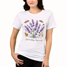Busy Bee Lila Lavender Blommigt T-Shirt