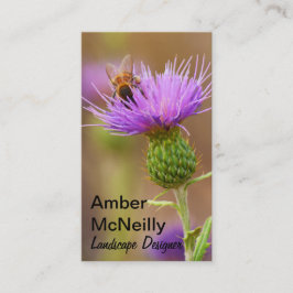 Busy Bee On Lila Thistle-foto Visitkort