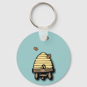 Busy Beehive Nyckelring