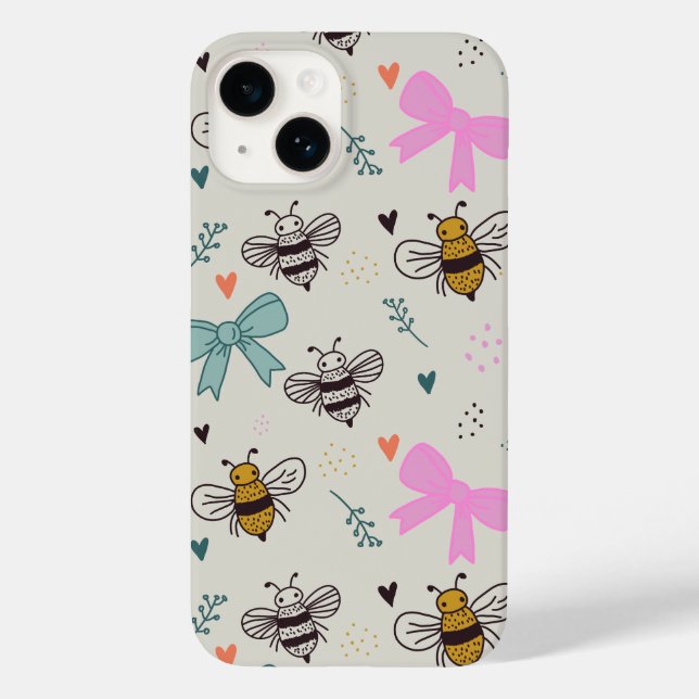 Busy Bees and Bows Phone Case (Baksida)
