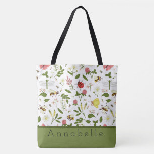 Busy Bees Ladybugs och Butterflies Personalize Tygkasse