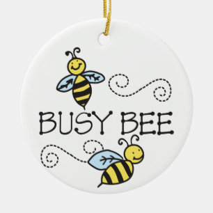Busy bin julgransprydnad keramik