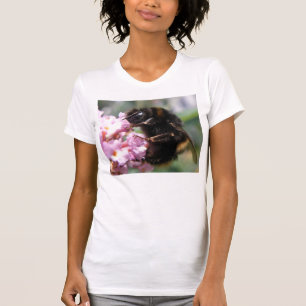 Busy Bumblebee and Rosa Flowers T Shirt