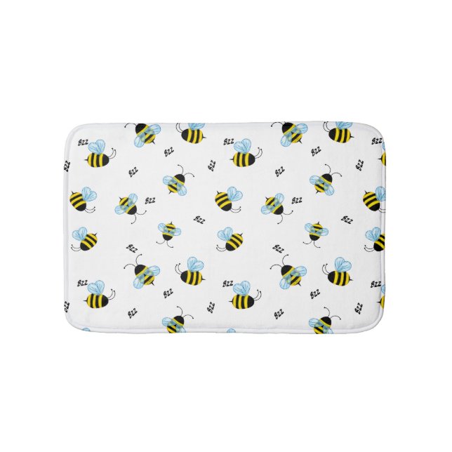 Busy Buzzing Bumblebees Cheerful Badrumsmatta (Framsidan)