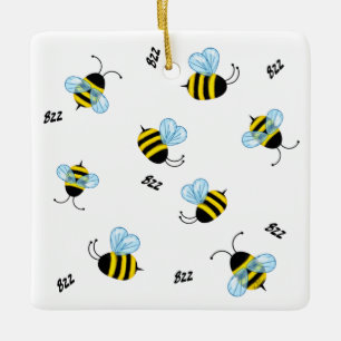 Busy Buzzing Humla billigt Julgransprydnad Keramik