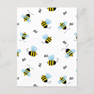 Busy Buzzing Humla Honeybees Vykort