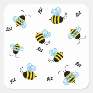 Busy Buzzing Humla Mousepad Fyrkantigt Klistermärke