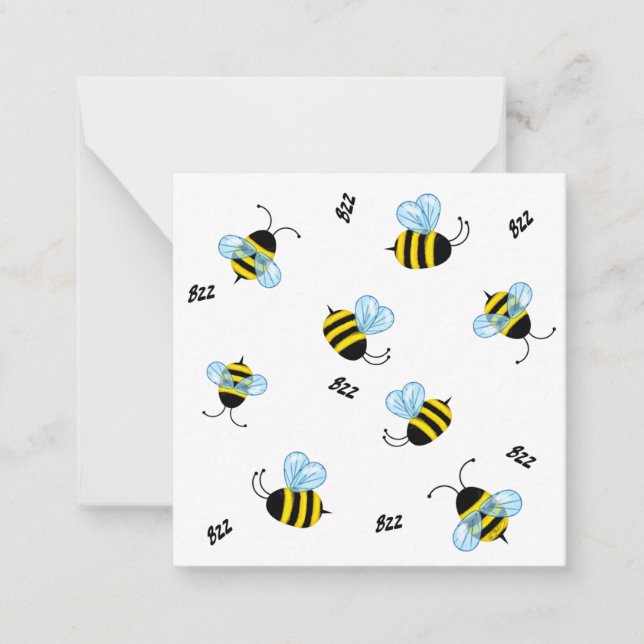 Busy Buzzing Humla Personlig Anteckningskort (Framsida)