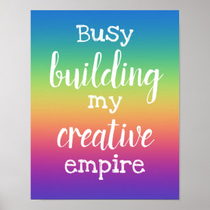Busy Bygger mitt Kreativ Empire Rainbow Poster