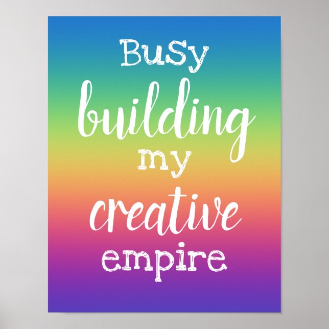 Busy Bygger mitt Kreativ Empire Rainbow Poster (Framsidan)