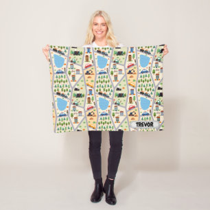 Busy City Roads Kids Personlig Fleecefilt