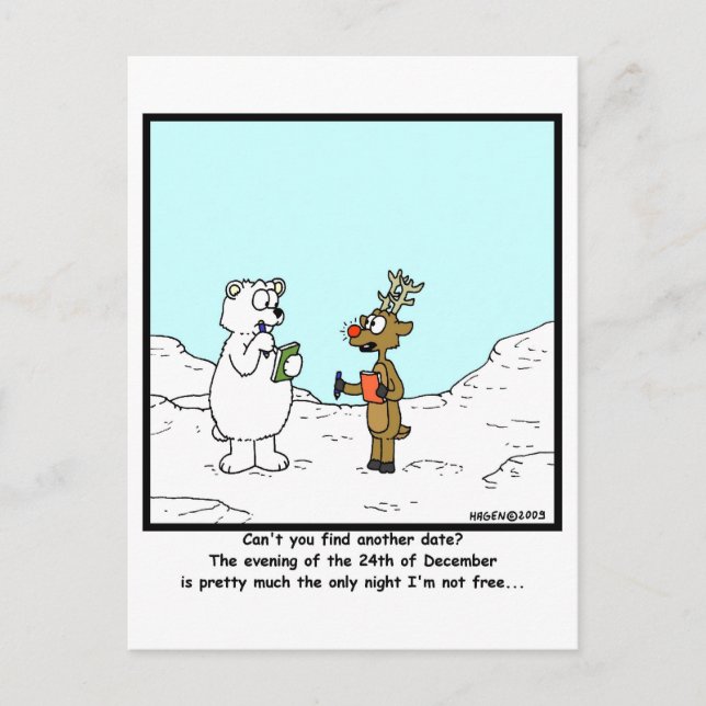 Busy den 24 december vykort (Framsida)