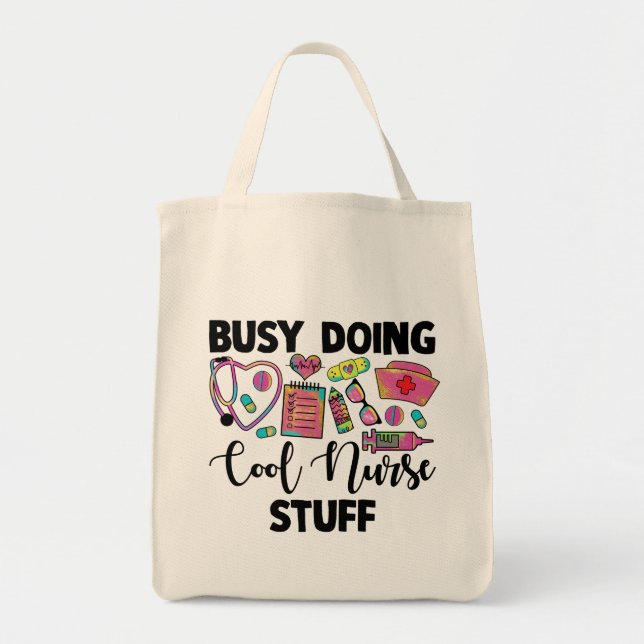 Busy Doing Coola Nurse Saker Tygkasse (Framsidan)