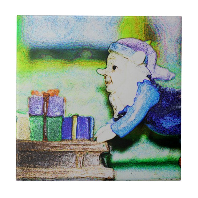 Busy Elf av Shirley Taylor Kakelplatta (Framsidan)