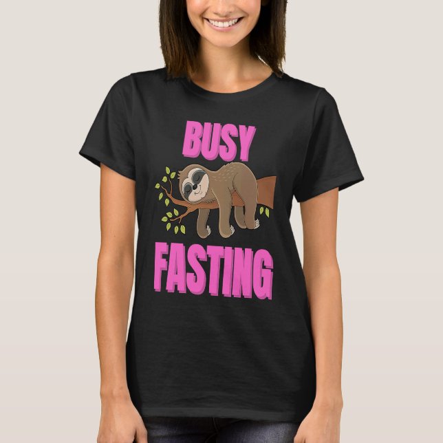 Busy Fasting Islamic Girl for Iftar  Women Kids T Shirt (Framsida)