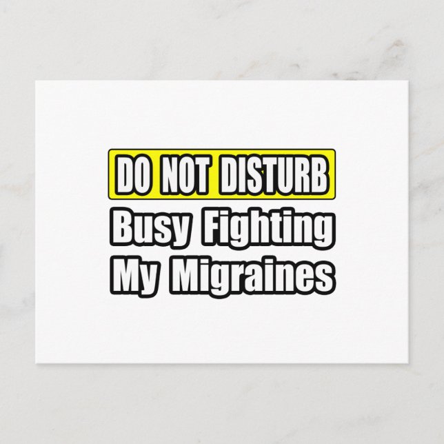 Busy Fighting My Migraines Vykort (Framsida)