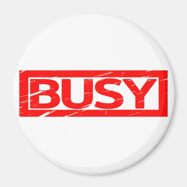 Busy Frimärke Magnet (Framsidan)