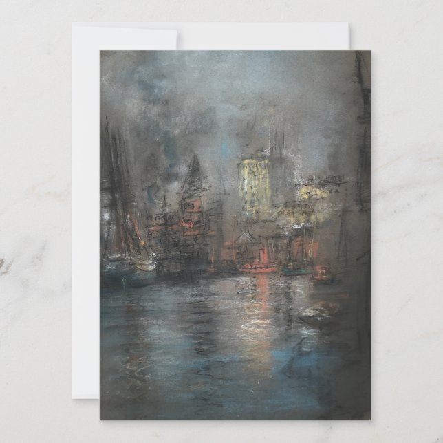 Busy Harbour (av Glenn Cooper Henshaw) Kort (Framsida)