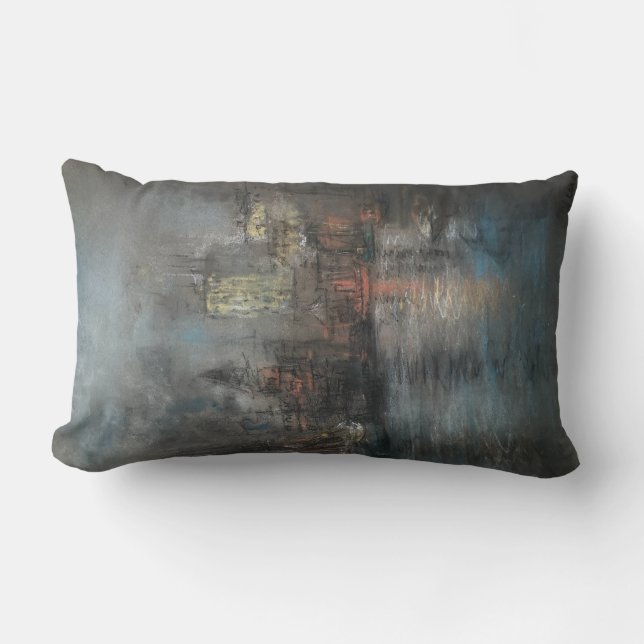 Busy Harbour (av Glenn Cooper Henshaw) Lumbarkudde (Framsida)