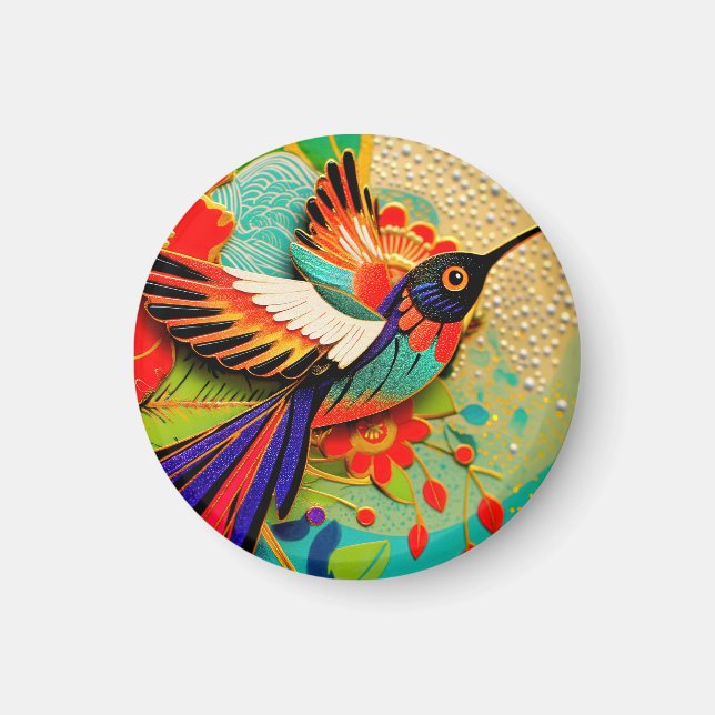 Busy Hummingbird Magnet (Framsidan)