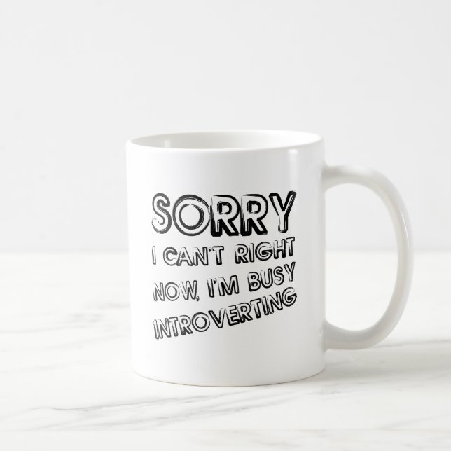 Busy Introverting Funny Mug Kaffemugg (Höger)