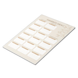 Busy Jewish Mamma Shabbos Menu Planner 2024 Anteckningsblock