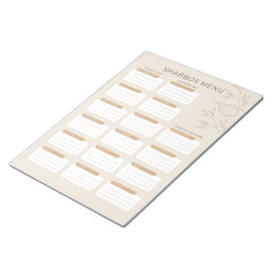 Busy Jewish Mamma Shabbos Menu Planner 2024 Anteckningsblock