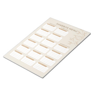 Busy Jewish Mamma Shabbos Menu Planner 2024 Anteckningsblock