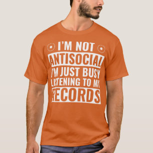 Busy Listning på mina arkiv LP Vinyl Collec T Shirt