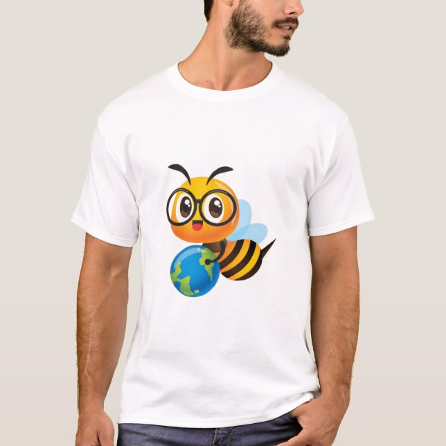 Busy Little Bee: Cute honey Bee Kids' T Shirt (Framsida)