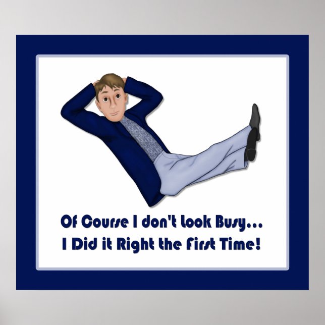 Busy Man - Office Tävling Entry Poster (Framsidan)