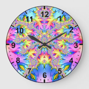 Busy Pastel Fractal ~ Stor Klocka