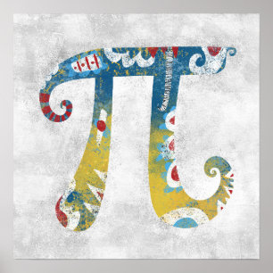 Busy Pi-symbol Poster väggkonst