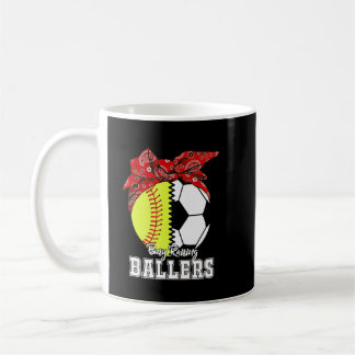 Busy Raising Baller Softball Ocer Mamma Mor_s D. Kaffemugg